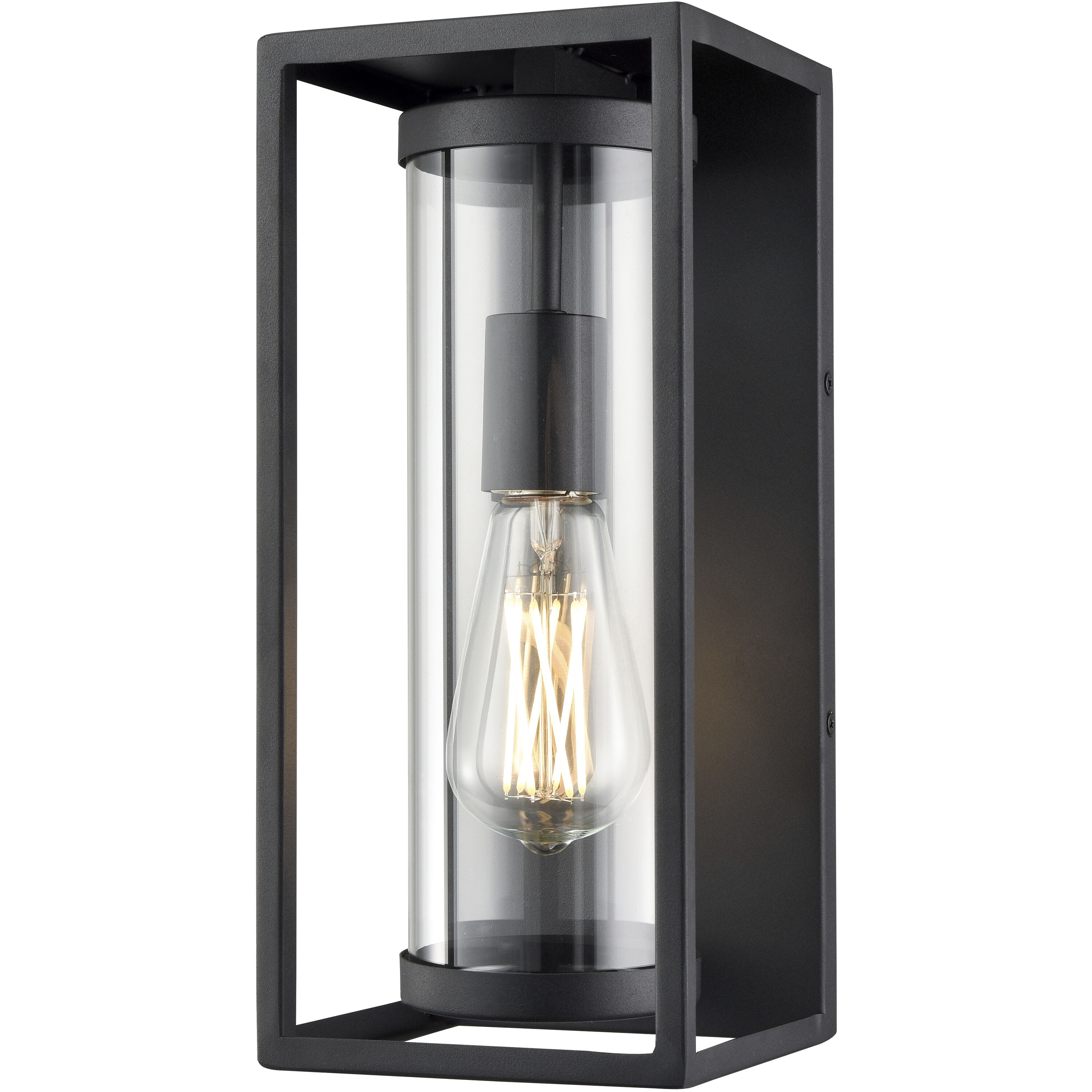 Caleb 1 Light 12.5 inch Textured Black Outdoor Wall Sconce